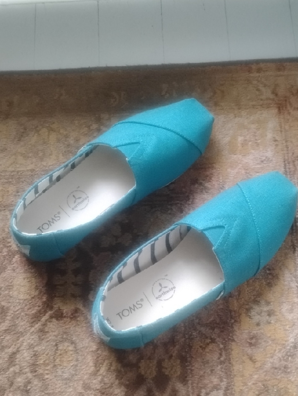 Toms Women's Teal Canvas Flats